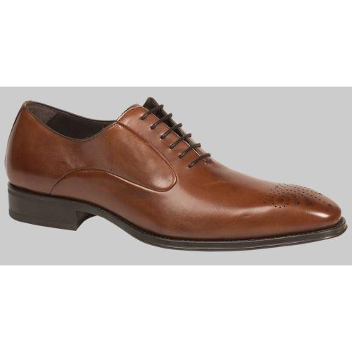 Mezlan "Hawking" Cognac Genuine Calfskin Oxford Shoes 16730.